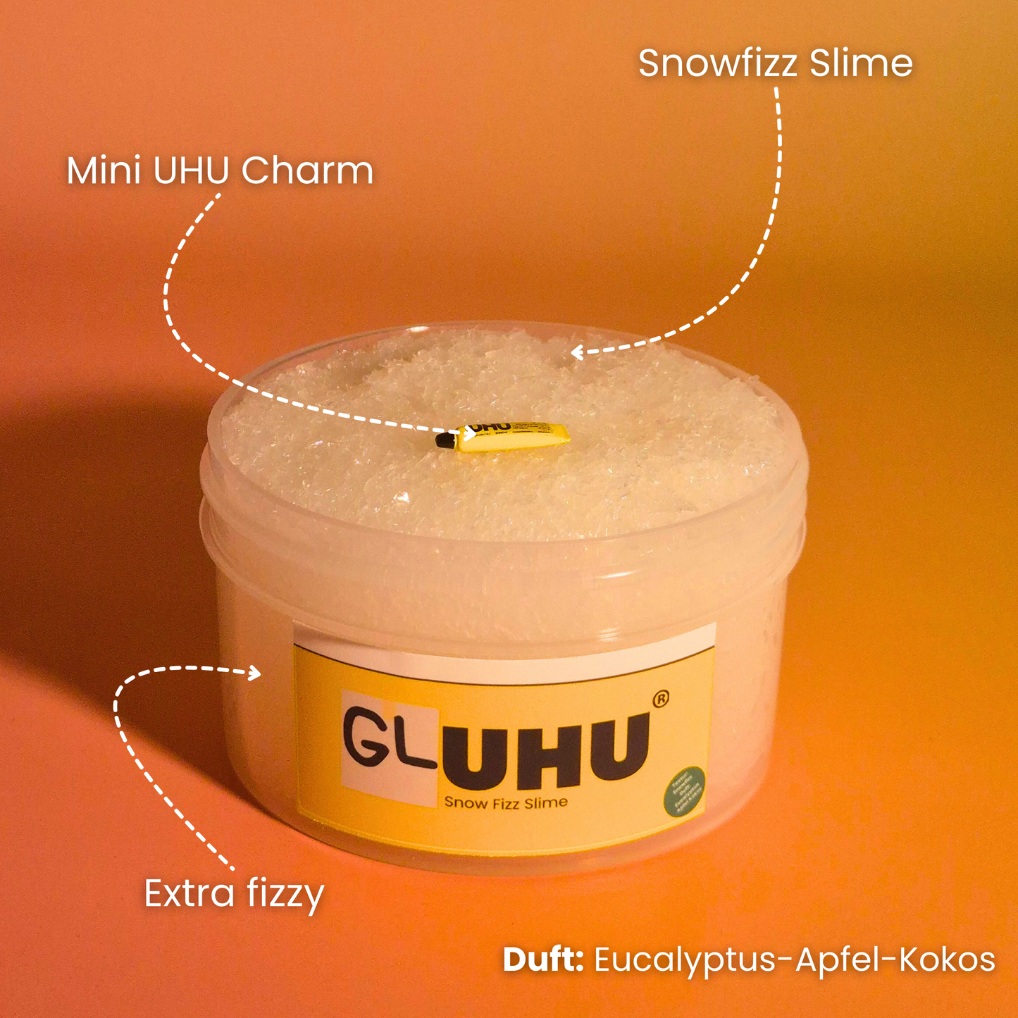 GLUHU - Clear Snowfizz Slime (extra fizzy)