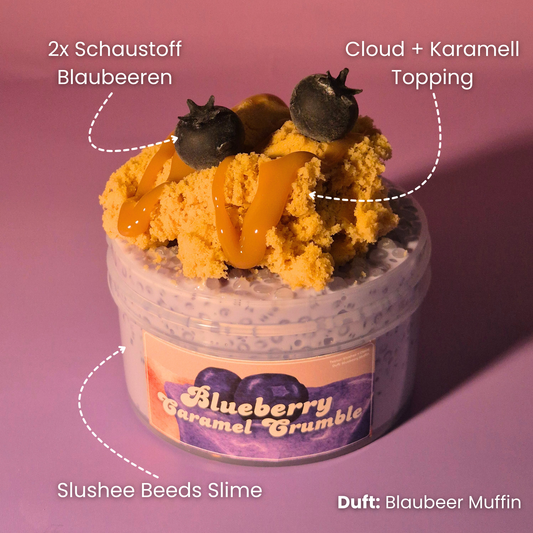 Blueberry Caramel Crumble - Shlushee + Cloud Slime