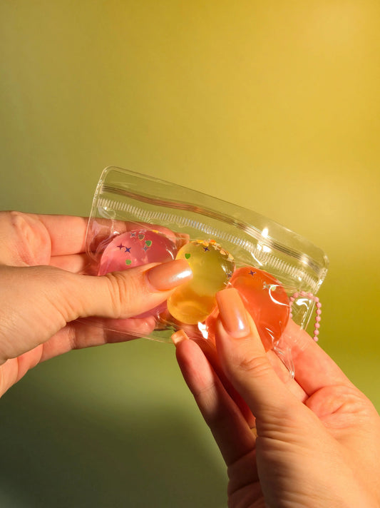Peach 3er Taba Squishy Strawberry Slime