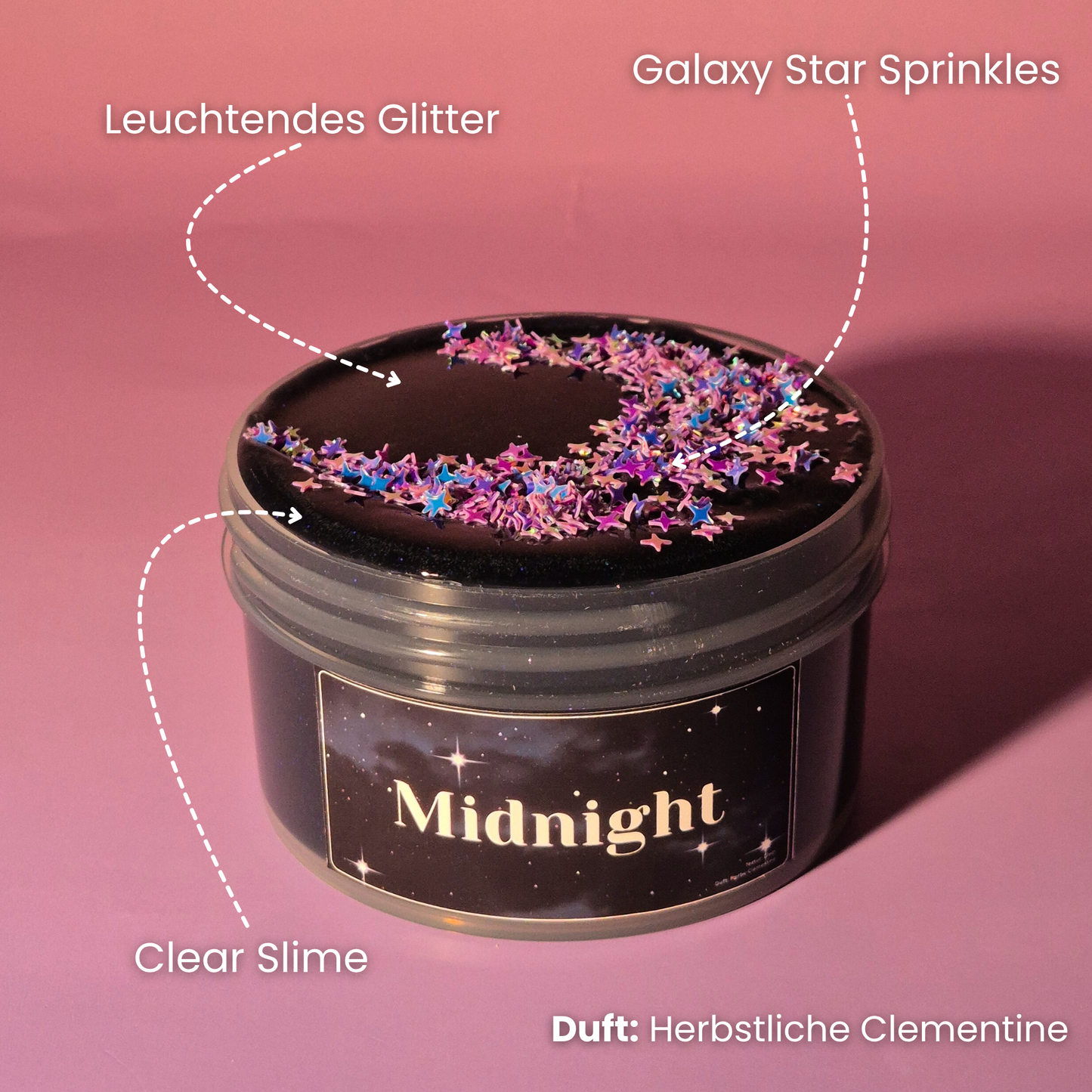 Midnight - Glitter Clear Slime