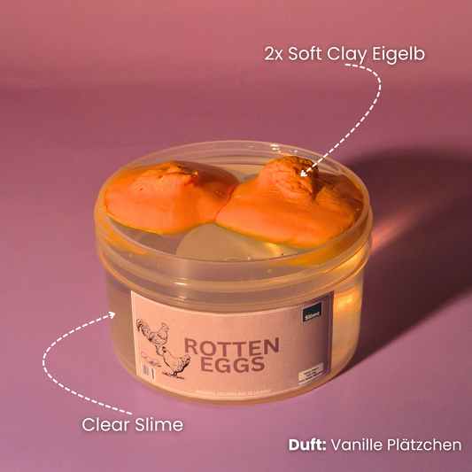 Rotten Eggs - Clear Slime + Soft Clay