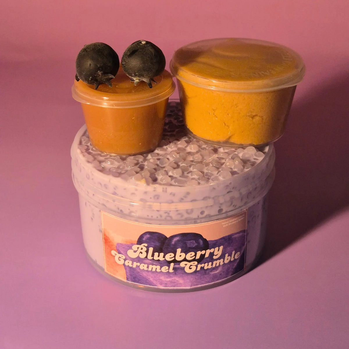 Blueberry Caramel Crumble - Slushee + Cloud Slime Strawberry Slime