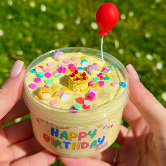 Happy Birthday - White Glue Slushee Slime