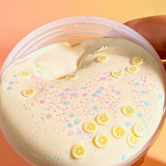 Banana Milk - Thick & Glossy Slime Strawberry Slime