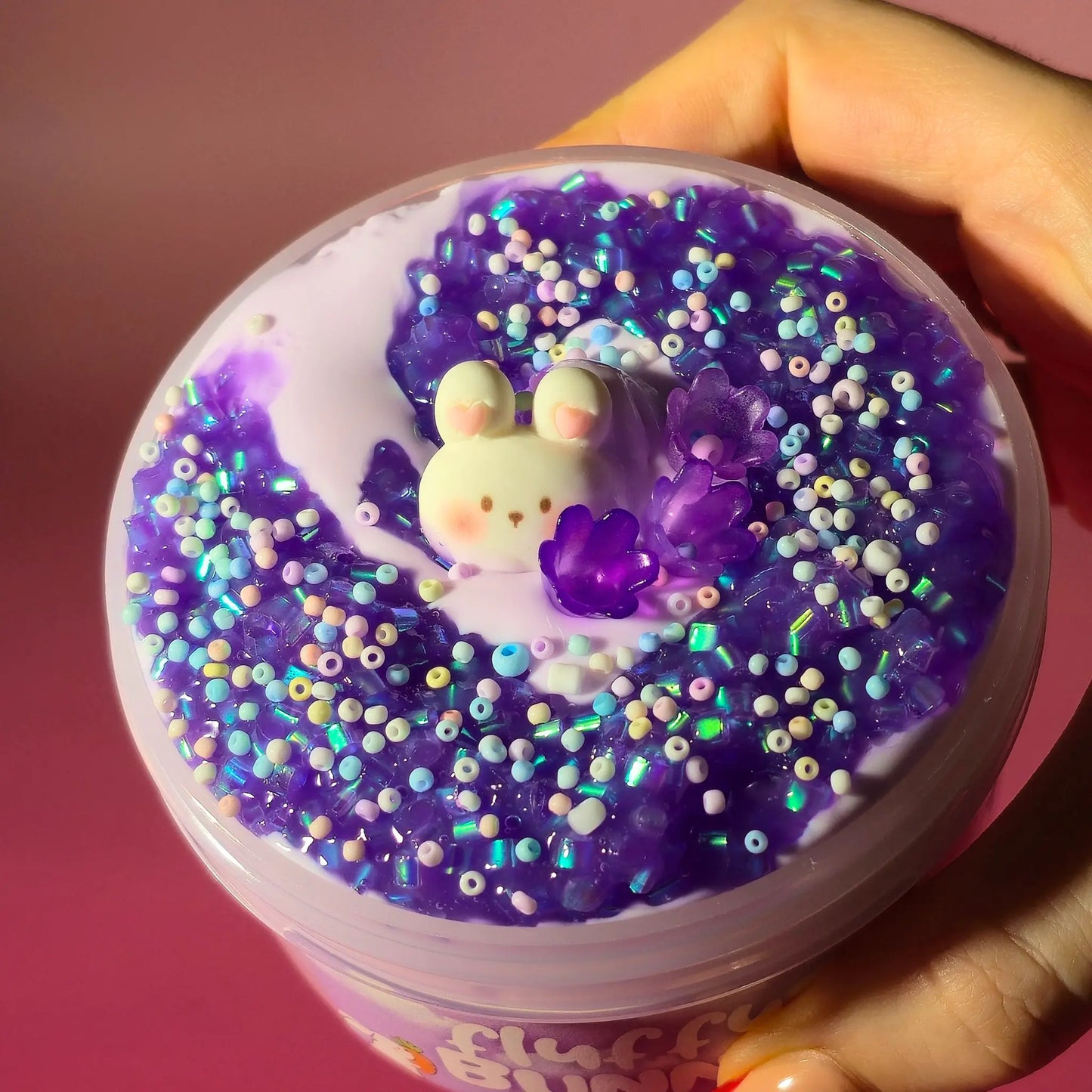 Fluffy Bunny - Butter x Bingsu Slime Strawberry Slime