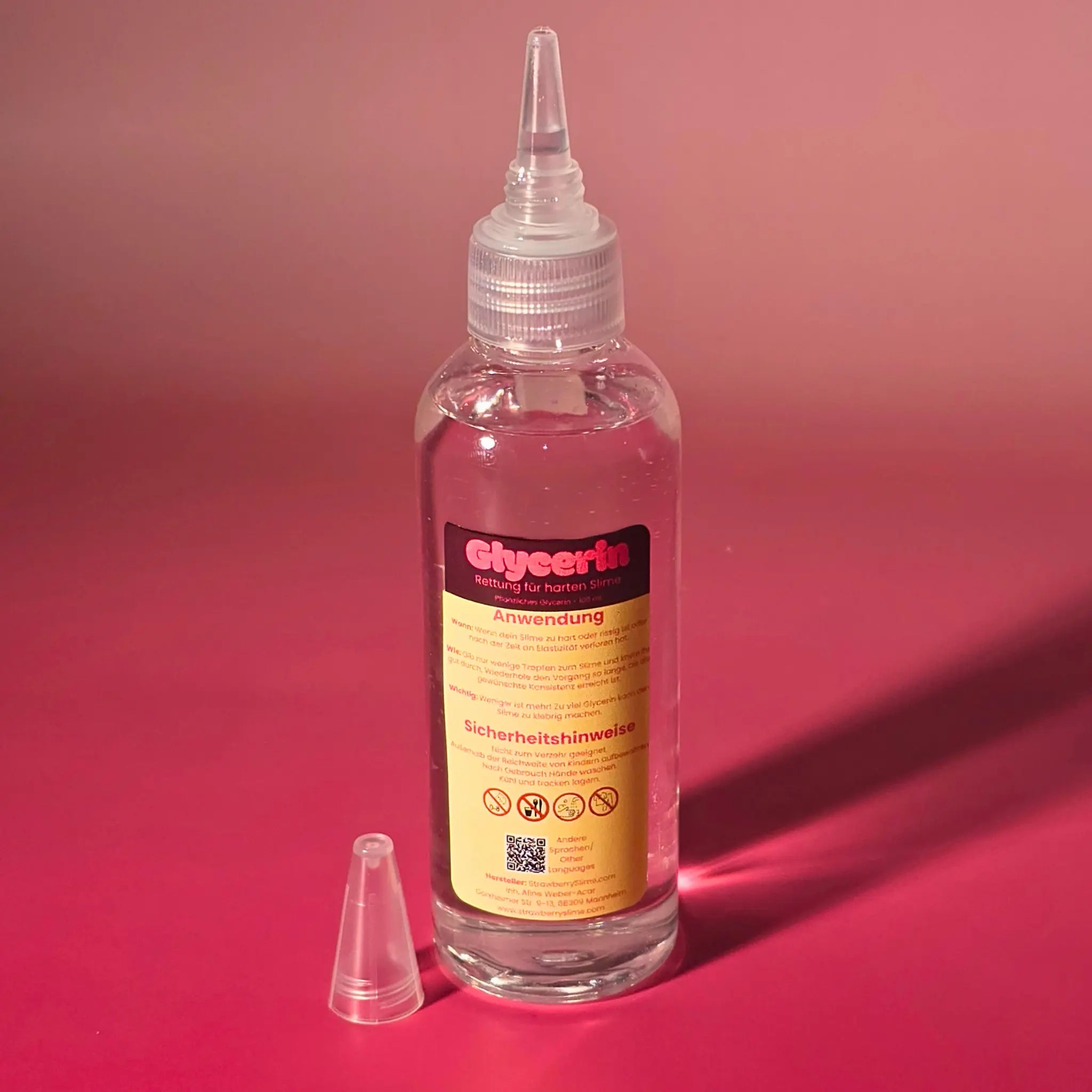 glycerin aufbewahren Pflanzliches Glycerin (für festen Slime) – Strawberry Slime
