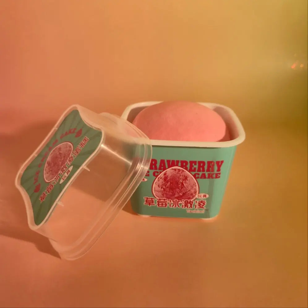 Strawberry Ice Cake - Squishy Strawberry Slime