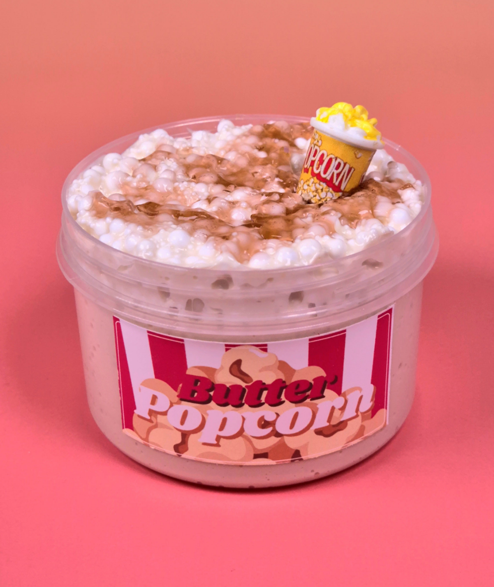 Buttered Popcorn - White Glue Floam + Microfloam (Styroporkugeln)