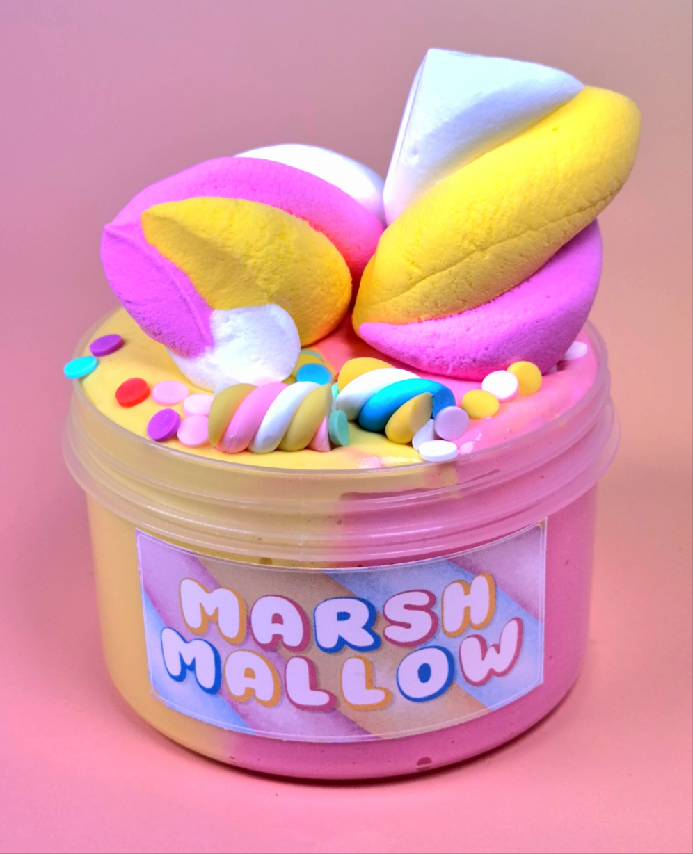 Marshmallow - DIY Clay Slime mit Marshmallow Whip Base