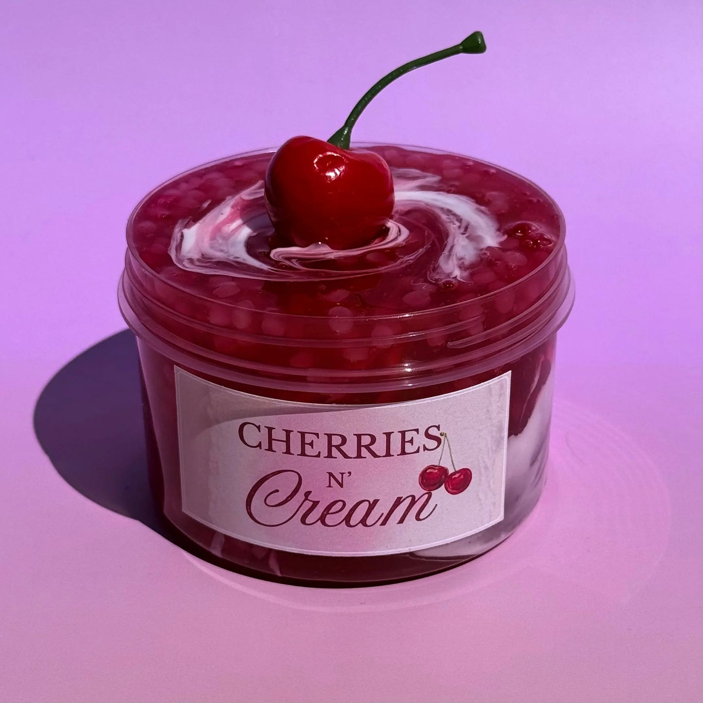 Cherries n' Cream - Clear Slushee x Thick and Glossy Slime Strawberry Slime