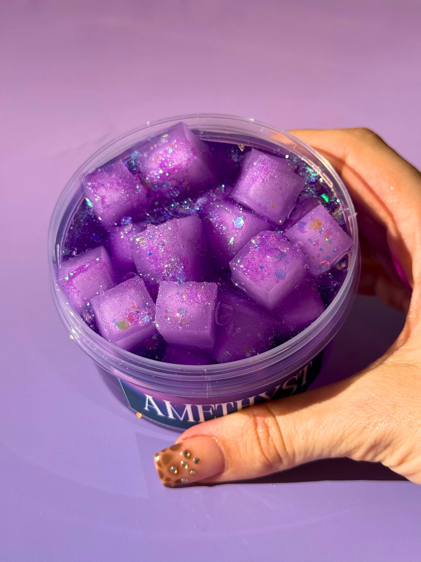 Amethyst - Jelly Cube Clear Slime