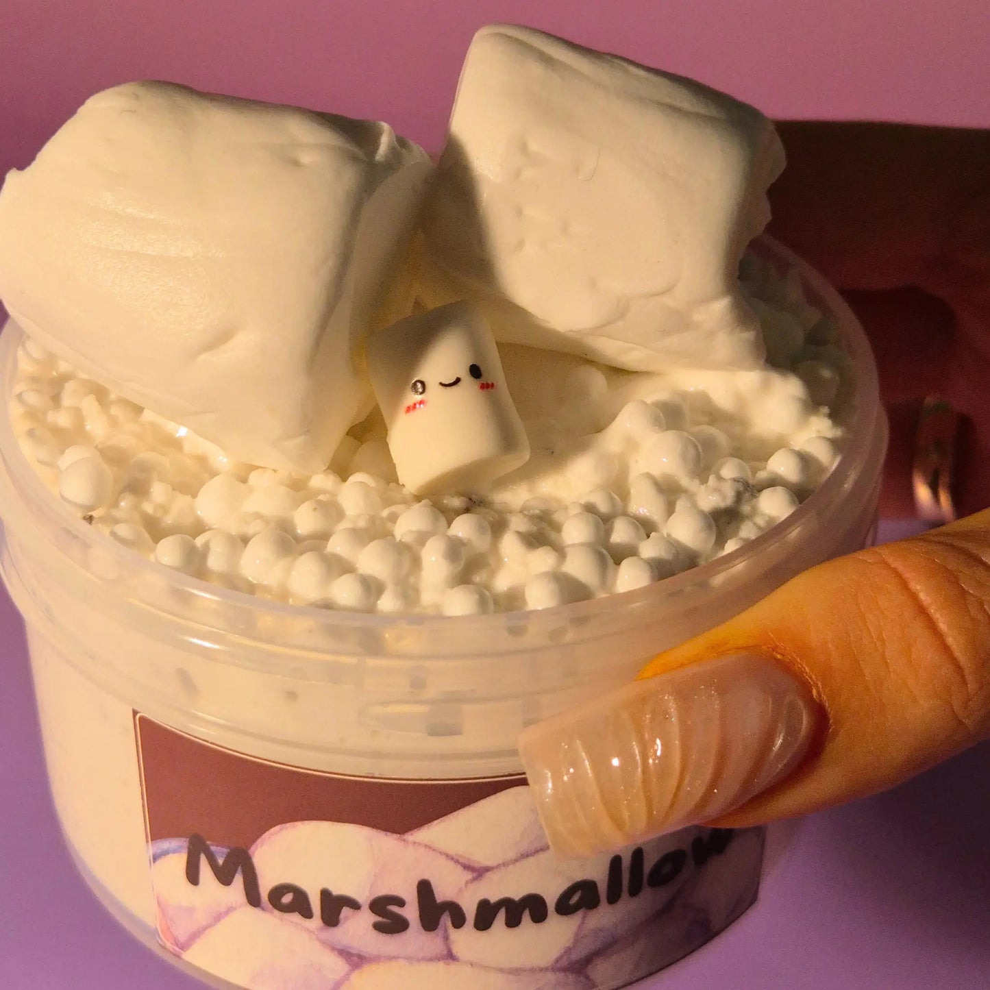 Marshmallow - Floam x Perlite Mini DIY Slime Strawberry Slime