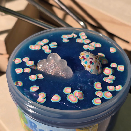 Rainy Days - Clear Gravel Slime Strawberry Slime