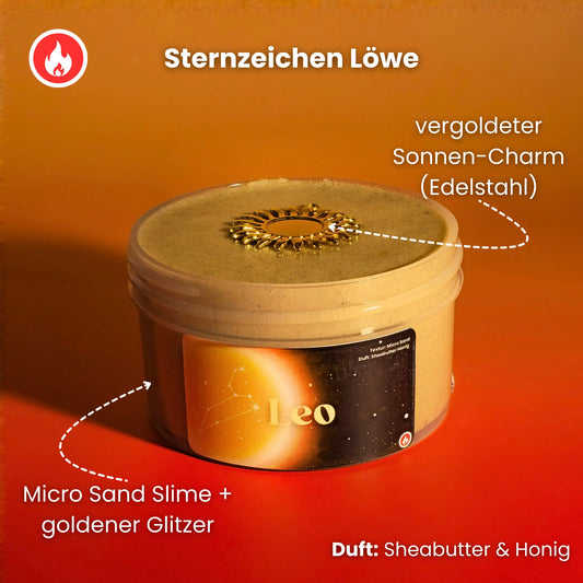 Leo (Sternzeichen Löwe) - Micro Sand Slime Strawberry Slime