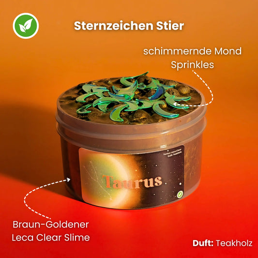 Taurus (Sternzeichen Stier) - Leca Clear Slime Strawberry Slime