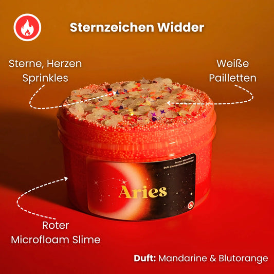 Aries (Sternzeichen Widder) - Microfloam Slime Strawberry Slime