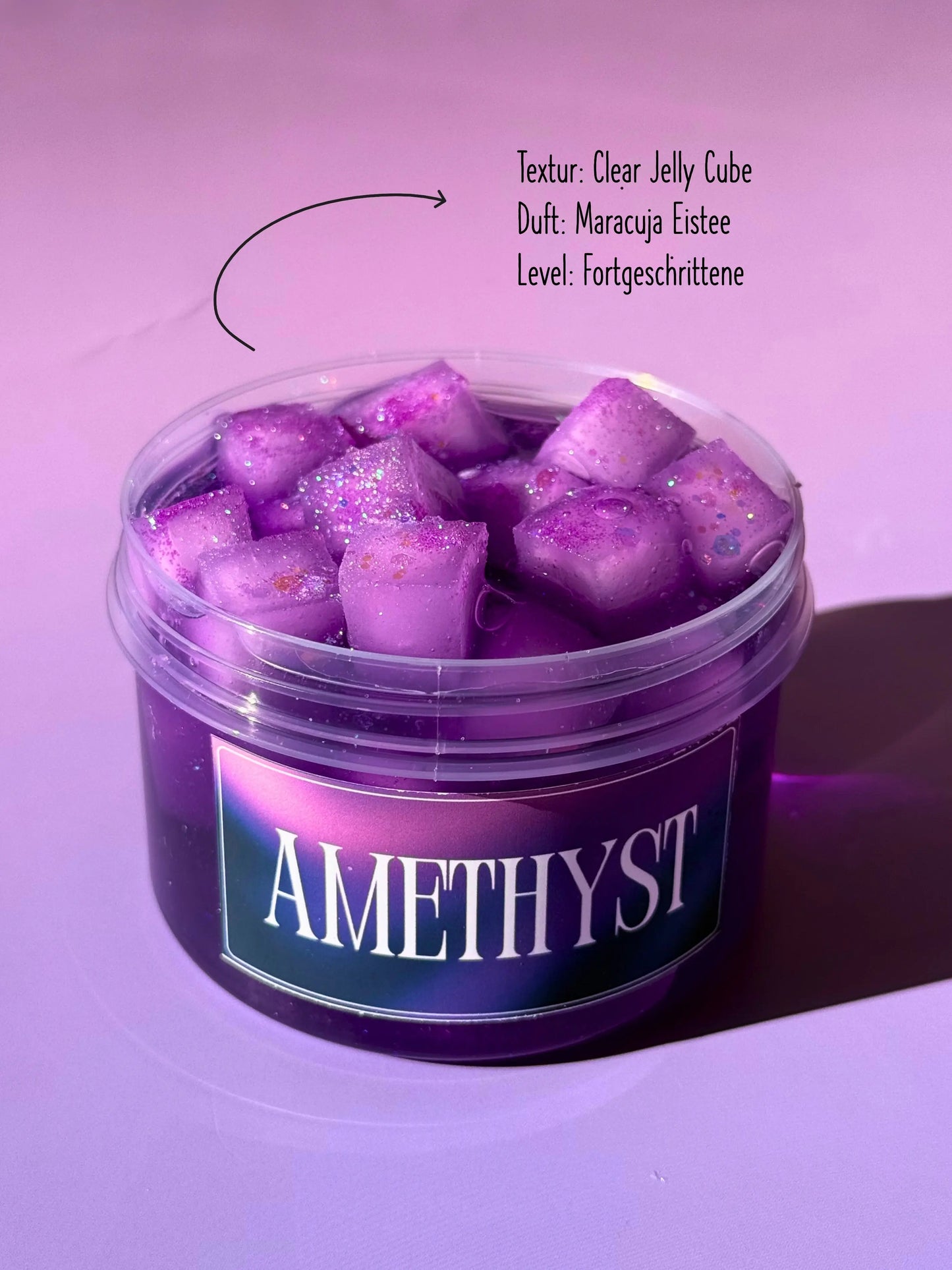 Amethyst - Jelly Cube Clear Slime Strawberry Slime