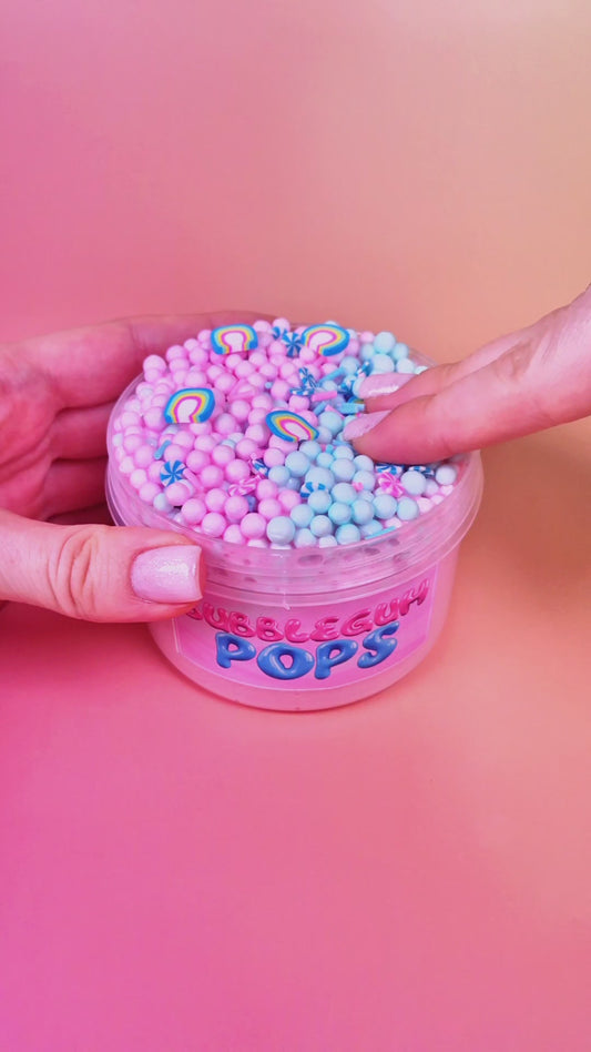 Bubblegum Pops - White Glue Floam Slime (Slime mit Styroporkugeln)