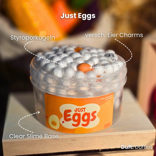 Just Eggs - Clear Floam Slime Strawberry Slime