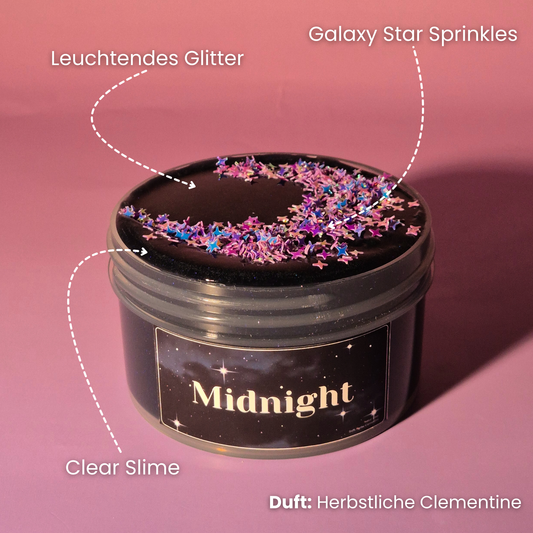 Midnight - Glitter Clear Slime