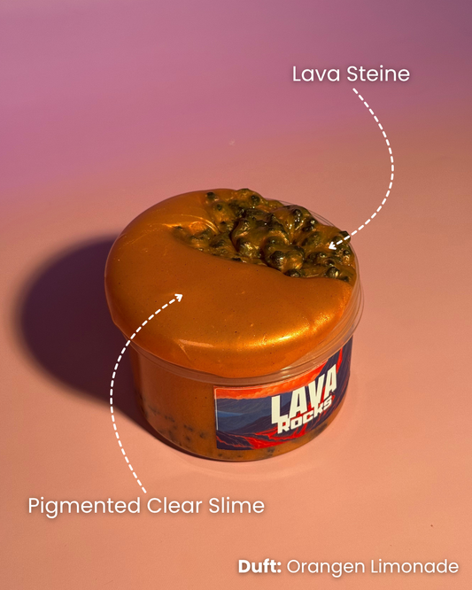 Lava Rocks - Pigmented Clear Slime mit Lava Rocks