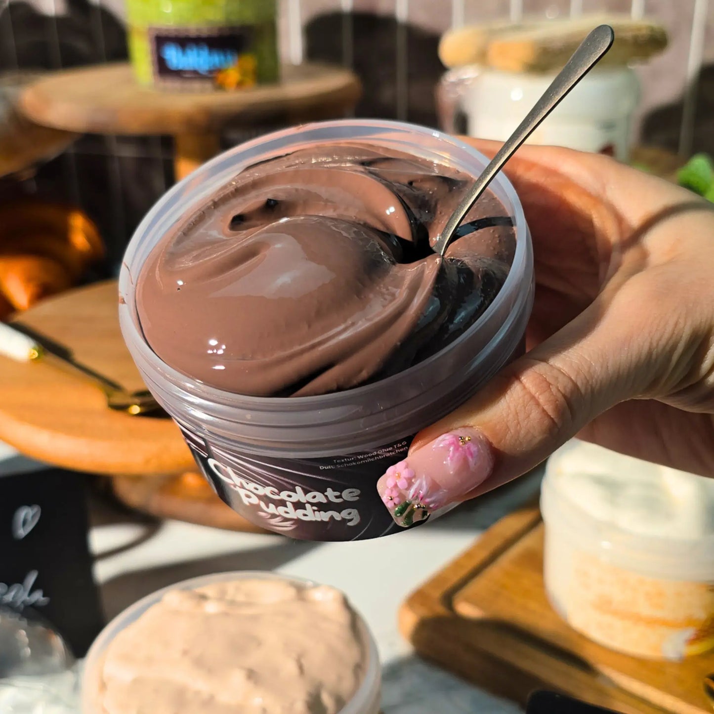 Chocolate Pudding - Wood Glue Thick & Glossy Slime Strawberry Slime