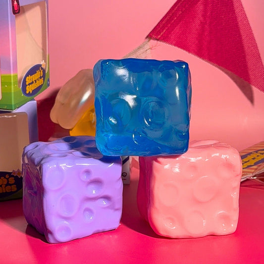 Colored Jumbo Cheese Cube - Squishy