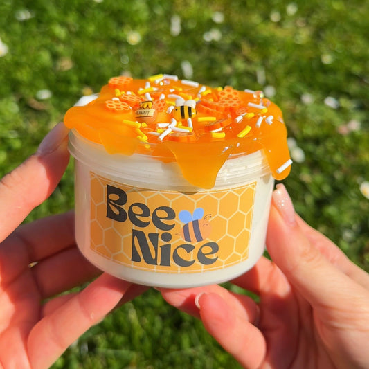Bee Nice - White Glue Jelly Cube Slime