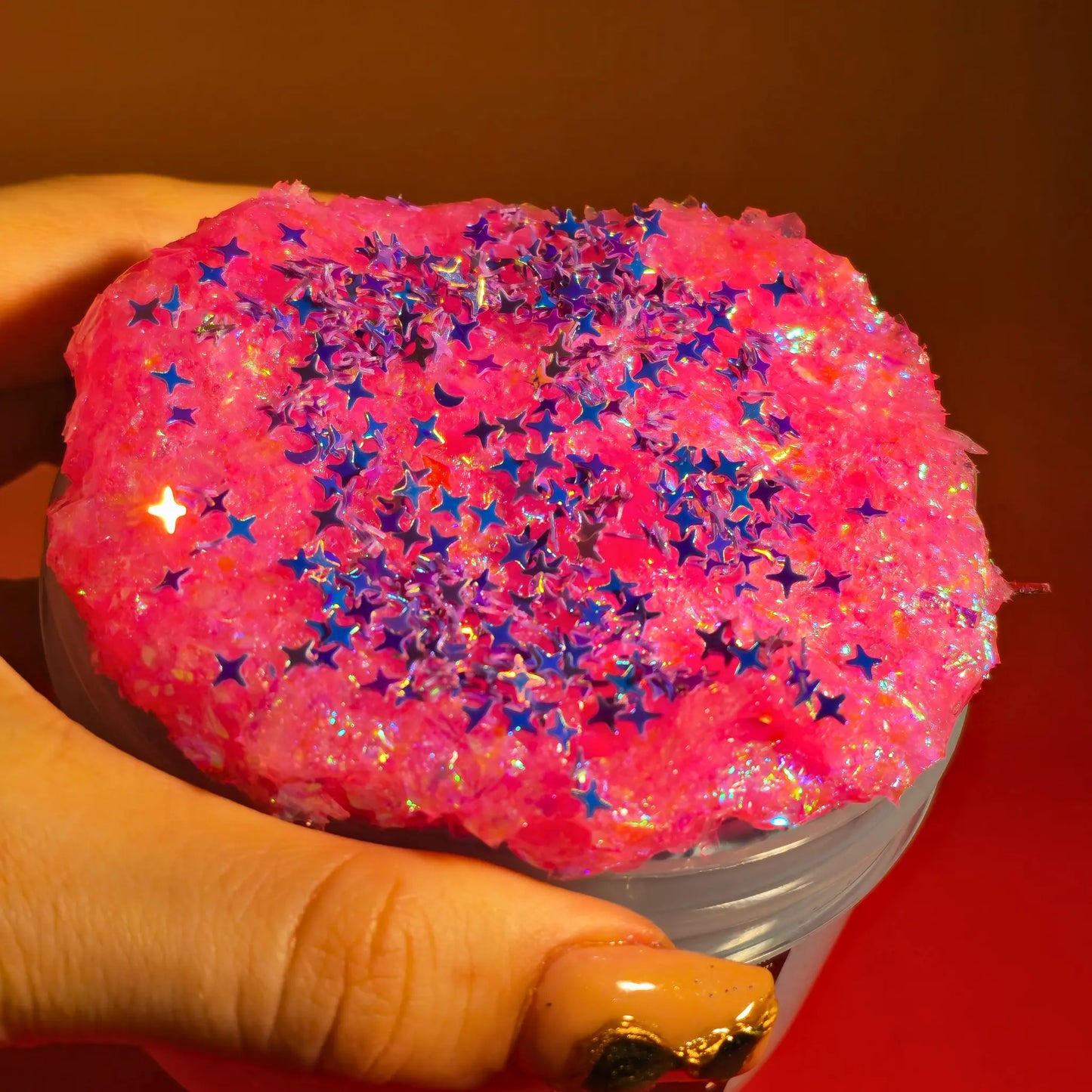 Libra (Sternzeichen Waage) - Butter Slime + Holo Flakes Slime Topper