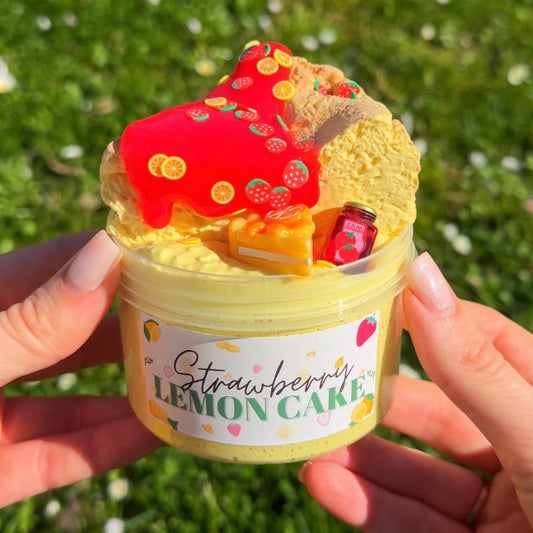 Strawberry Lemon Cake - DIY Perlite Clay Slime