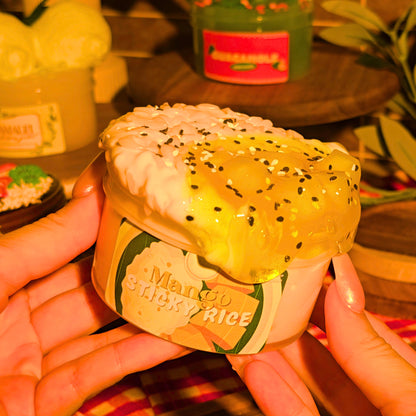 Mango Sticky Rice - Rice Slime + Jelly Cube Slime