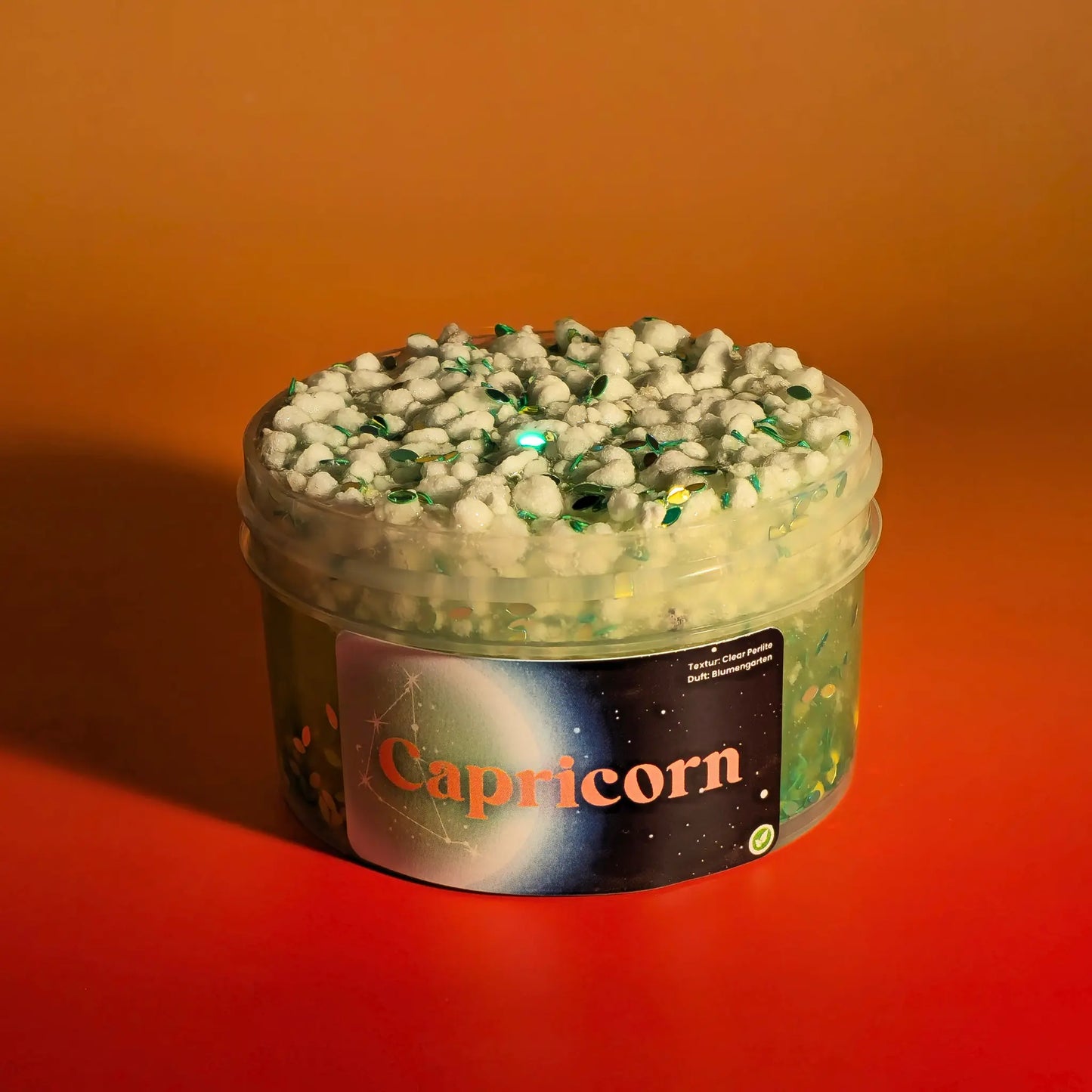 Capricorn (Sternzeichen Steinbock) - Clear Perlite + Sequin Slime