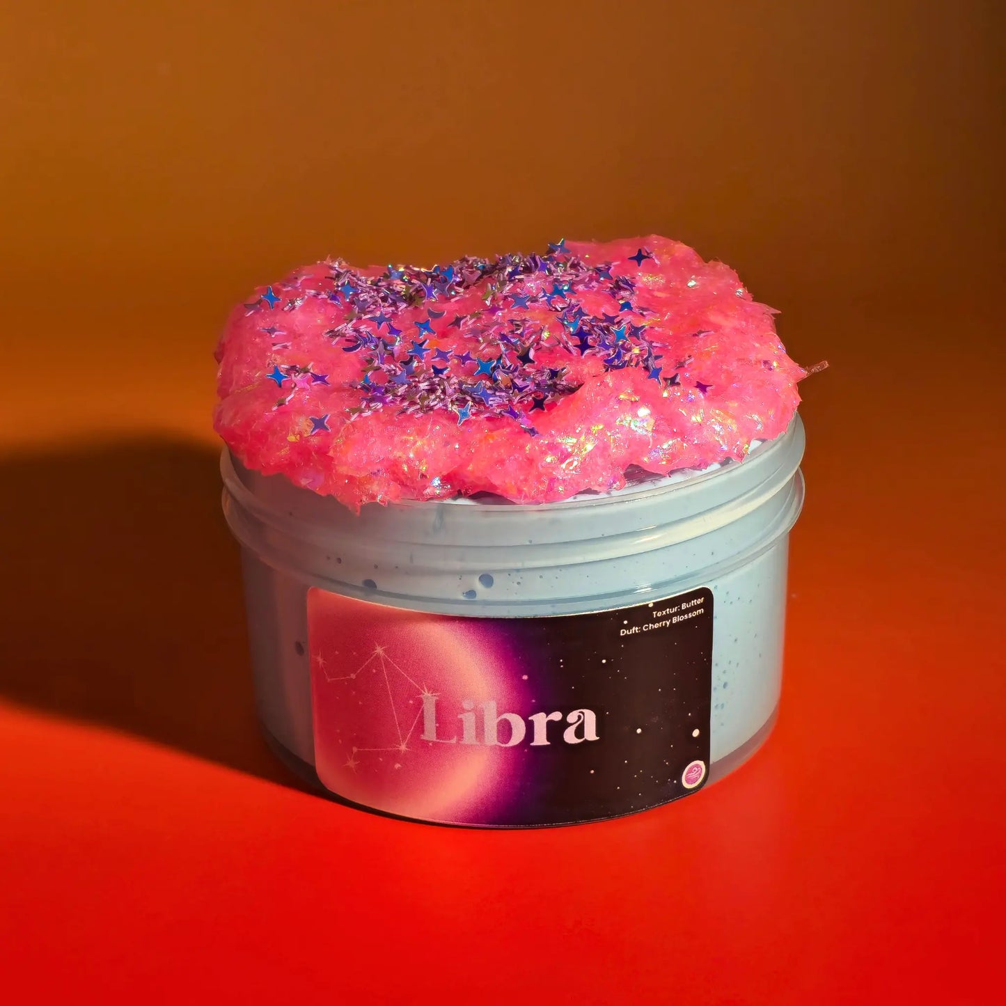 Libra (Sternzeichen Waage) - Butter Slime + Holo Flakes Slime Topper