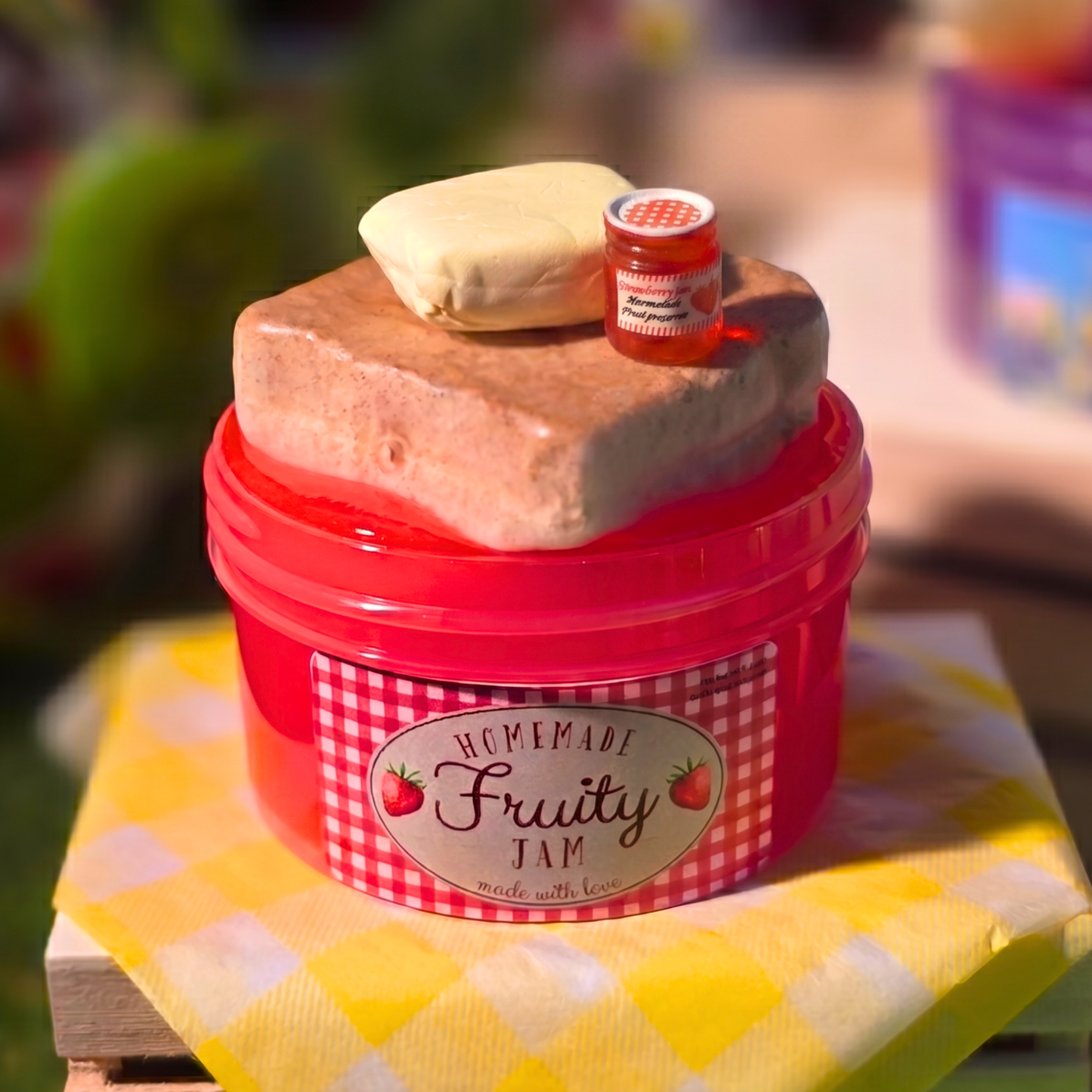 Homemade Fruity Jam - Jelly + Wax Cracking DIY Slime