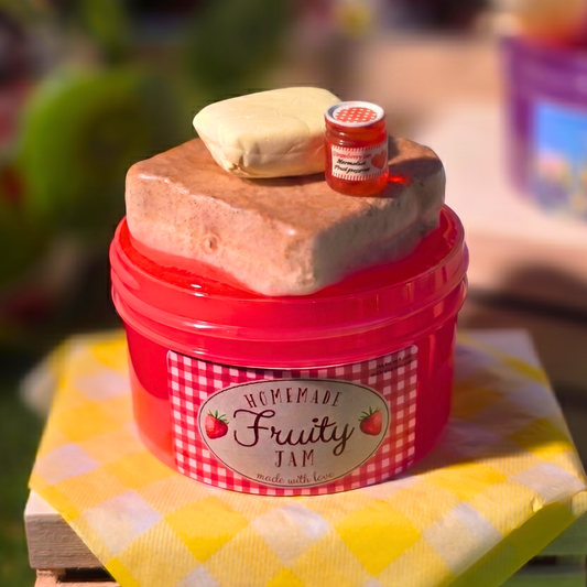 Homemade Fruity Jam - Jelly + Wax Cracking DIY Slime