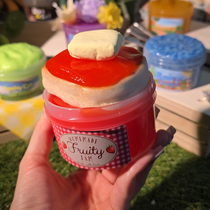 Homemade Fruity Jam - Jelly + Wax Cracking DIY Slime