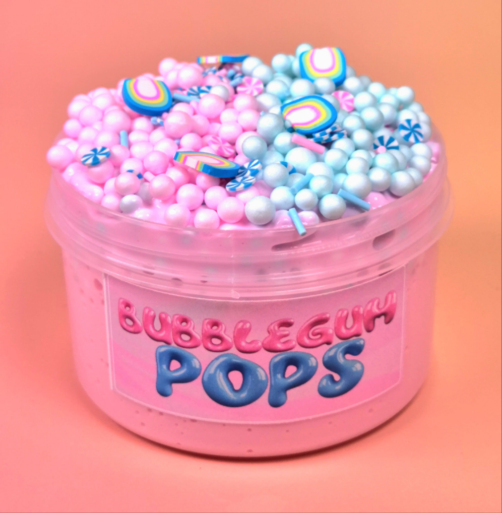 Bubblegum Pops - White Glue Floam Slime (Slime mit Styroporkugeln)