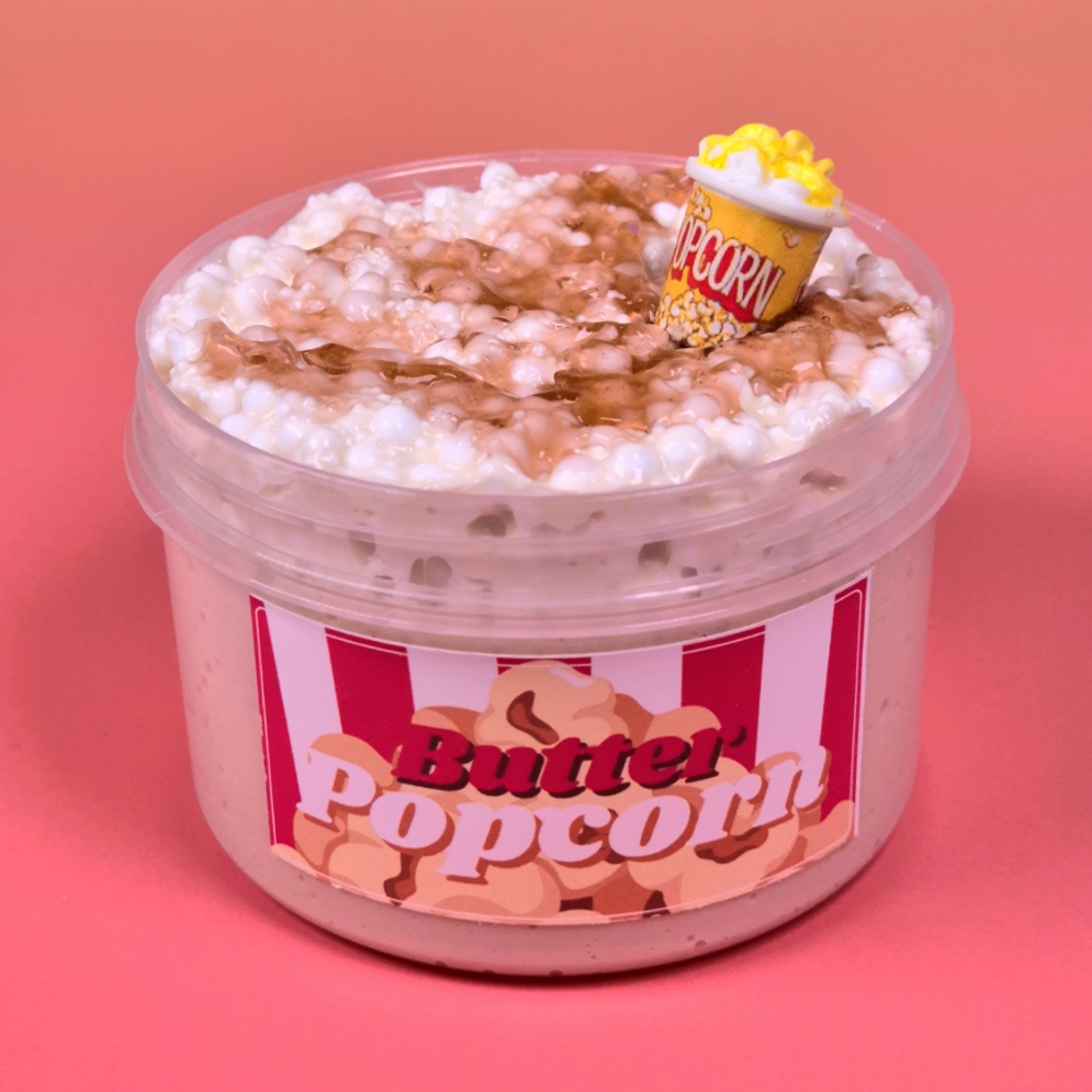 Buttered Popcorn - White Glue Floam + Microfloam Slime – Strawberry Slime