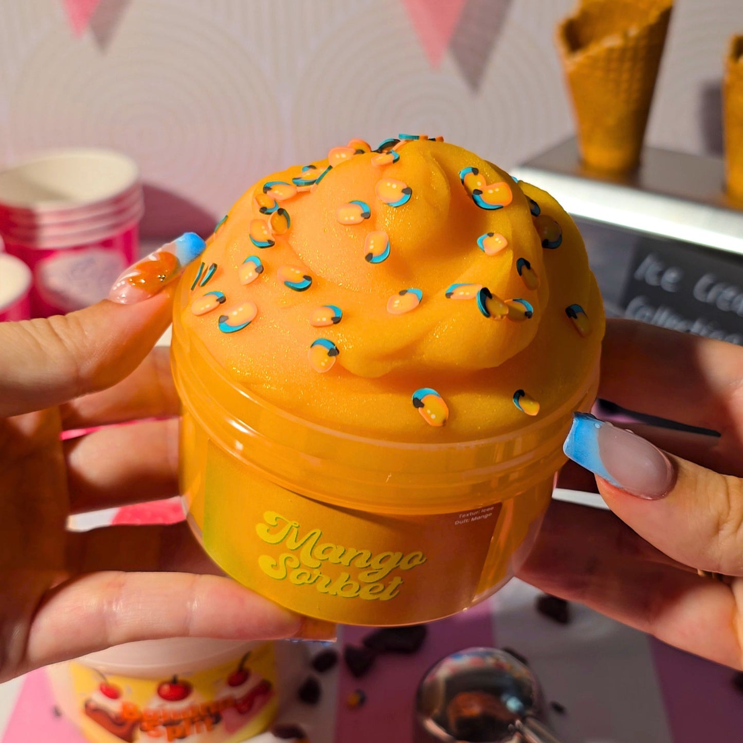 Mango Sorbet - Icee Slime + Jelly Cube Slime