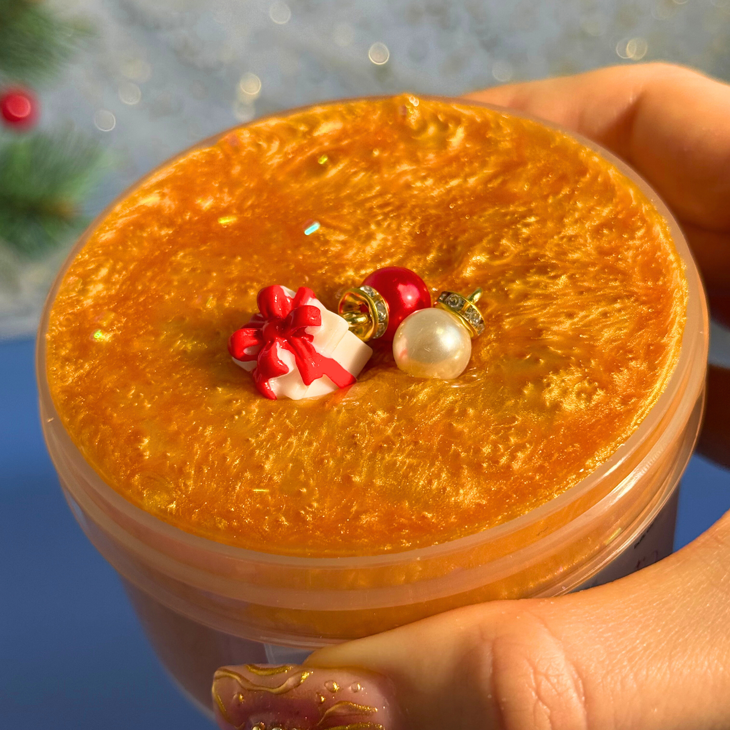 Merry Christmas - Gold Bingsu Slime (personalisierbar)