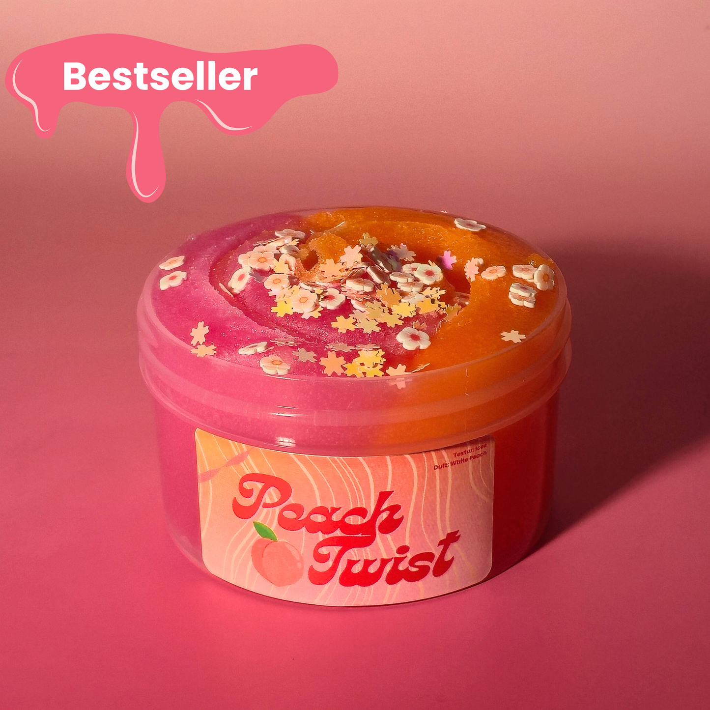 Peach Twist - zweifarbiger Icee Slime