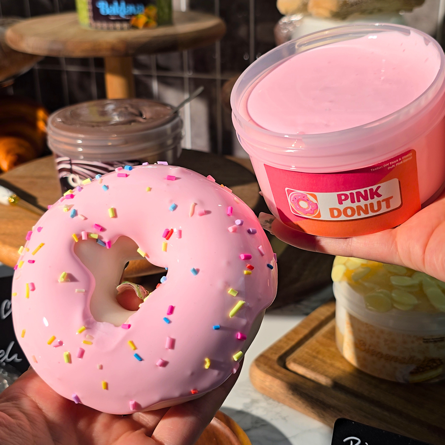 Pink Donut - Thick & Glossy + Wax Cracking Slime