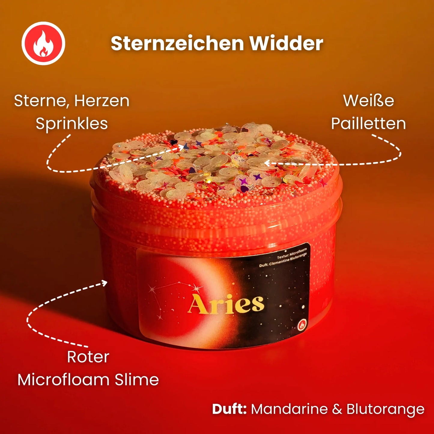 Aries (Sternzeichen Widder) - Microfloam Slime