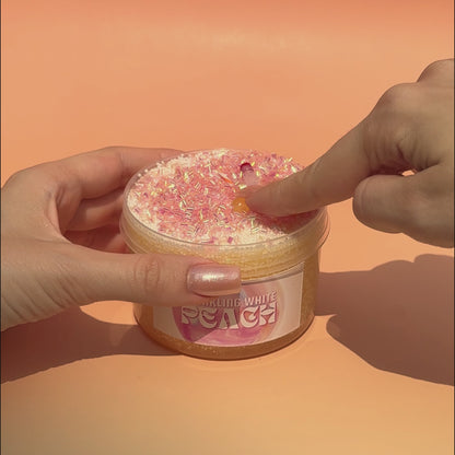 Sparkling White Peach - Clear Microfloam Slime