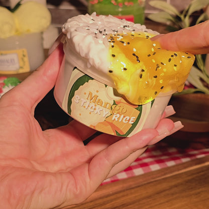 Mango Sticky Rice - Rice Slime + Jelly Cube Slime