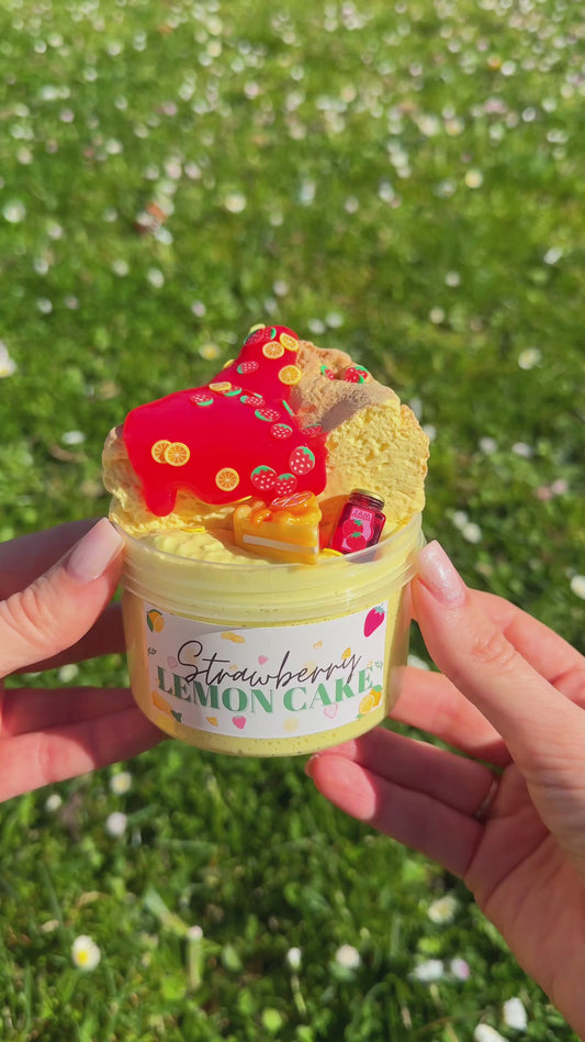 Strawberry Lemon Cake - DIY Perlite Clay Slime