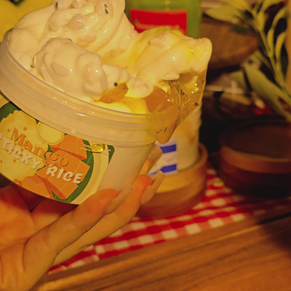 Mango Sticky Rice - Rice Slime + Jelly Cube Slime